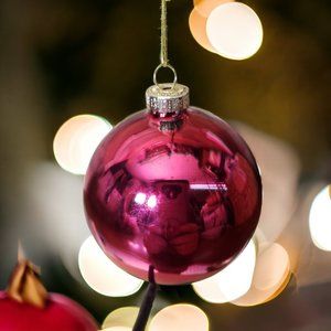 Sullivans 4" Shiny Wine Hand Blown Glass Ornament